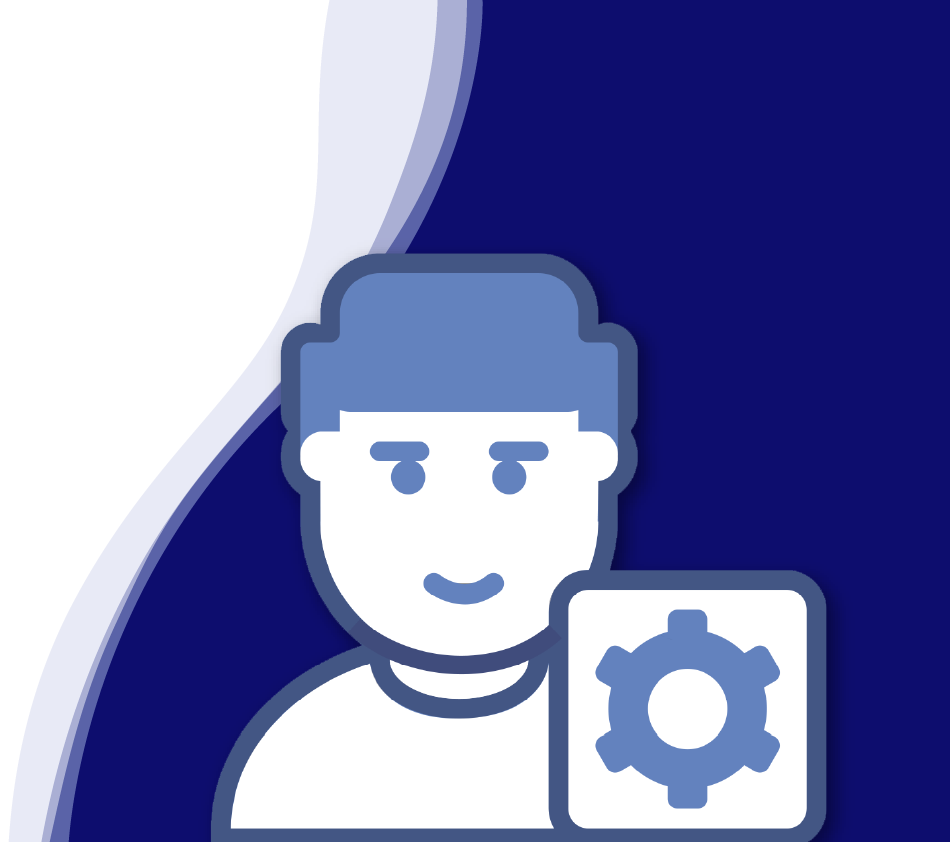 Achim Angel, Geschäftsführer der KiM GmbH – Member of 4PACE, lächelt freundlich in die Kamera. Er hat kurzes, braunes Haar, einen kurzen Bart und trägt ein dunkelgraues Hemd mit leicht geöffnetem Kragen. Im Hintergrund ist eine geschwungene Wellenform in Weiß, Hellblau und Dunkelblau zu sehen, die dem Bild eine moderne Gestaltung verleiht.