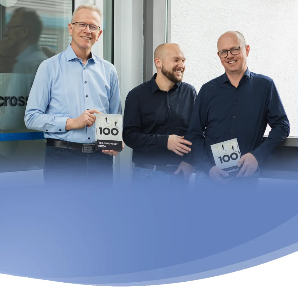 Albrecht Bosler, Thomas Kern, Ranga Yogeshwar and Michael Binder at the TOP 100 award ceremony in Mainz on June 27, 2025.